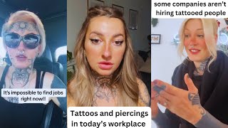 Its impossible to get hired with tattoos  TikTok rant on not finding a job when having face tattoo [upl. by Chafee]