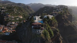 4K Raw drone footage Hotel Estalagem da Ponta do Sol Madeira [upl. by Noyr]