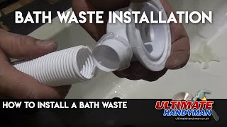 How to install a bath waste [upl. by Elspet820]