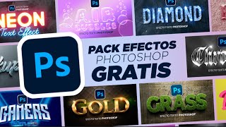 Pack efectos de texto photoshop gratis [upl. by Eanrahs]