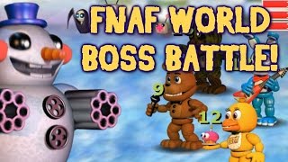 FNAF World Gameplay  SNOWMAN BOSS  Part 2 [upl. by Lull]