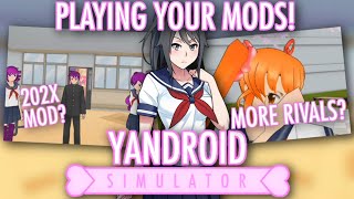 PLAYING FANS YANDROID SIMULATOR MODS  yandroid simulator mods gameplay DL in description [upl. by Leahsim]