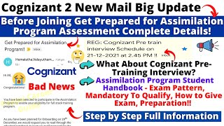 Cognizant Assimilation Program Assessment  Complete Details CTS PreTraining amp Internship Interview [upl. by Onoitna]