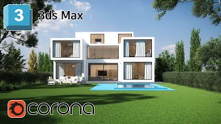 3D Tutorial  3ds Max  Corona Render  Exterior daylight lightning 🏠 [upl. by Neukam]