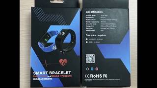 F1  R3 heart rate smart band  black and white screen display [upl. by Ellehcan]