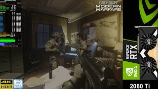 Call Of Duty Modern Warfare Max Settings Ray Tracing 4K  HDR  RTX 2080 Ti  i9 9900K 51GHz [upl. by Attenohs]