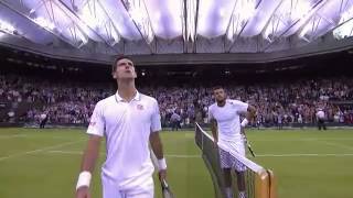 Djokovic hits one of the great returns of all time  Wimbledon 2014 [upl. by Severn]