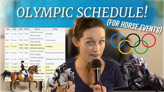 2024 Olympic Horse Event Schedule [upl. by Gahan]