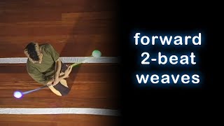 Beginner Poi Spinning Tutorial Forward 2Beat Weaves [upl. by Nylyrehc]