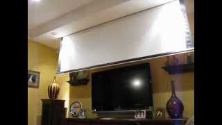 Projector screen in front of TV [upl. by Ydnem]