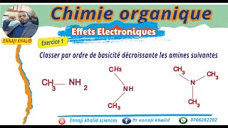 Classement les amines par ordre de basicité décroissante [upl. by Sachiko]