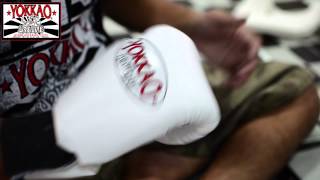 YOKKAO Denim Muay Thai Gloves  YOKKAO Muay Thai Factory Bangkok [upl. by Adnav]