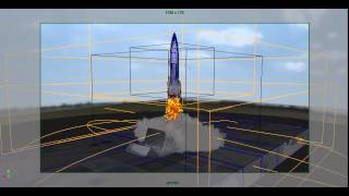 rocket trail test fumefx maya [upl. by Oliviero]