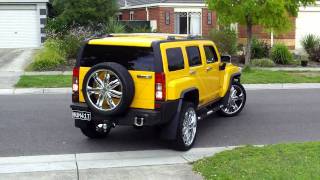 CUSTOM 07 HUMMER H3 PULLING IN [upl. by Pooi]