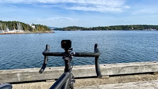 Bike ride Norway from Lysaker to Oslo city center by the water [upl. by Nosnirb]