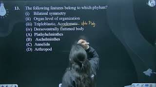 The following features belong to which phylum i Bilateral symmetry iiampnbs [upl. by Ong]