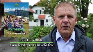 Kmečka lista  Peter Vrisk nosilec Kmečke liste za volitve v organe KGZS 2024 in direktor KZ Celje [upl. by Alberta]