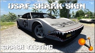 BeamNG Drive USAF Shark Skin Mod Crash Testing 71  Insanegaz [upl. by Atinyl]