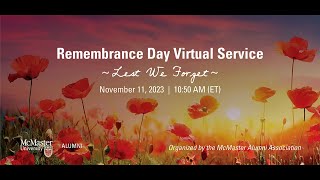 Remembrance Day Virtual Service [upl. by Paradies]