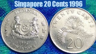 Rare Singapore 20 Cents 1996 Singapore 20 Cents Ribbon Downwards 1992 2013 Mintage 45000000 [upl. by Prowel]