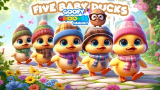 quot🦆 Five Little Ducks  Fun Counting Animated Song by Goofy Grooves Hangout 🔢quot [upl. by Nicram]