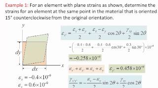 Mechanics of Materials Lecture 21 Plain strain transformation [upl. by Acim]