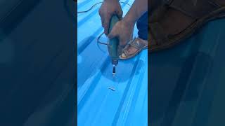 how to make self drilling screw  installing self drilling screw on metal sheet  skfabrication [upl. by Adalbert]