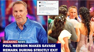 Paul Merson Delivers Savage Remark as He Exits Strictly Come Dancing After Tense DanceOff [upl. by Octave]