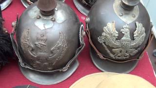 53 FIERA MILITARIA NOVEGRO 18  5  2013  ELMETTI AUSTRIACI 1 GM E PICKELHAUBE PRUSSIANI [upl. by Niwhsa]