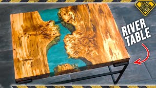 How To Make a Glowing LED Resin River Table [upl. by Reham]