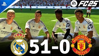 FC 25 Gameplay Real Madrid 510 Man United Ft Messi Ronaldo Mbappe Haaland Neymar Bellingham [upl. by Mcnamee]