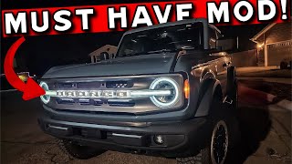 HOW TO INSTALL ILLUMINATED LED LETTERS ON FORD BRONCO GRILL ORACLE LIGHTING LIGHT UP LETTER BADGES [upl. by Kassaraba595]