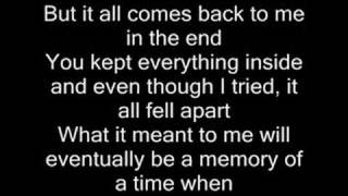 In the end  Linkin Park with lyrics [upl. by Icak]