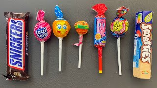 Unpacking Lollipops Chupa Chups Chcolate Candy and Snickers  ASMR  Satisfying Video [upl. by Gretna]