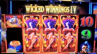 EXCLUSIVE FIRST LOOK Wicked Winnings 4 Slot Machine DEMO  HUGE WIN [upl. by Eiramlirpa]