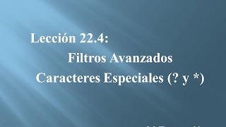 Excel 2013 224 Filtros Avanzados Caracteres Especiales [upl. by Werdnaed]