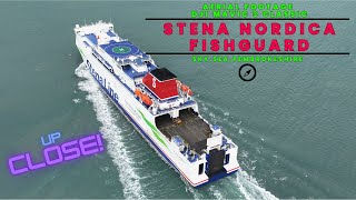 A View You Dont Often See 4K Drone Footage Of Stena Nordica Sailing from Fishguard [upl. by Anohsal644]