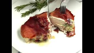 Prosciutto Wrapped Chicken Stuffed with Brie and Rosemary [upl. by Dahij]