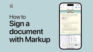 How to sign a document with Markup on your iPhone  Apple Support [upl. by Idnod]