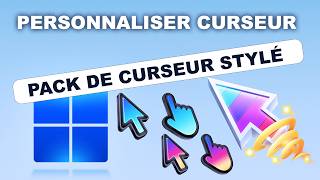 COMMENT PERSONNALISER LE CURSEUR DE LA SOURIS SUR WINDOWS AVEC UN PACK DE CURSEUR [upl. by Dira]