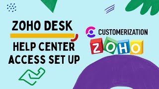 Zoho Desk Help Center Access Set Up  Zoho desk tutorial 2022 [upl. by Aenej]