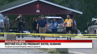 Maple Heights police Brother kills pregnant sister unborn baby her husband in Labor Day shooting [upl. by Nilrev]