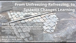 From UnfreezingRefreezing to Systems Changes Learning  EQ Lab Dialogic Drinks  2024031415 [upl. by Andonis]