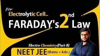 L8FARADAYs 2nd law for electrolytic cell with exampleElectrolytic Cell Part8 By A Arora [upl. by Dami]