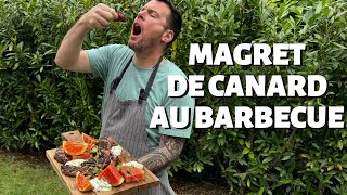 RECETTE DE NORBERT  MAGRET DE CANARD AU BARBECUE [upl. by Ynaiffit]