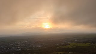 Sunrise from Darwen Tower on Darwen Moor in Lancashire  16th September 2023 4k [upl. by Susejedesoj]