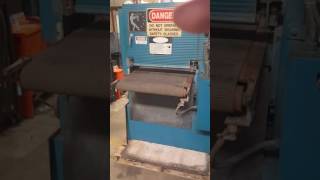 Timesaver 25 wide belt sander finisher machine 125 m metal [upl. by Zilla172]