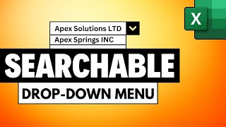 How to Create Searchable Dropdown Lists in Excel  No VBA [upl. by Romeu]