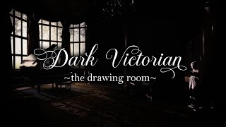 Dark Victorian Mansion Drawing Room  Foggy Morning  Clock Birds Writing  Piano and Cello [upl. by Adnamaa]