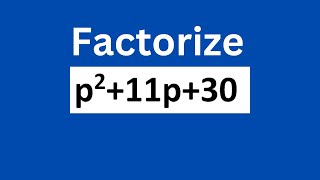 Factorize P211P30 [upl. by Eiramalegna20]